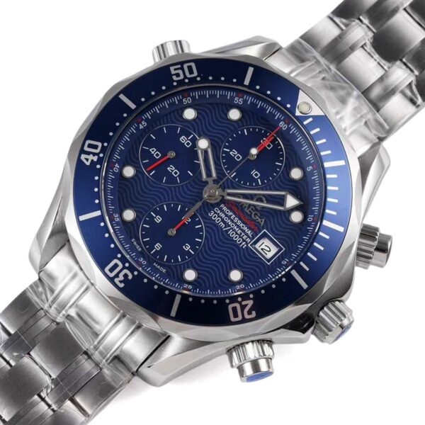 Seamaster Diver 300m Chronograph Blue Dial on Bracelet - Image 5