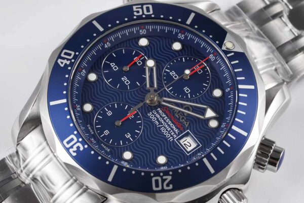 Seamaster Diver 300m Chronograph Blue Dial on Bracelet - Image 2