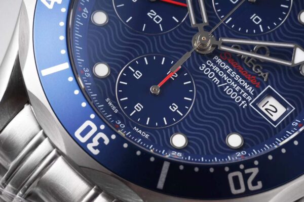Seamaster Diver 300m Chronograph Blue Dial on Bracelet - Image 3