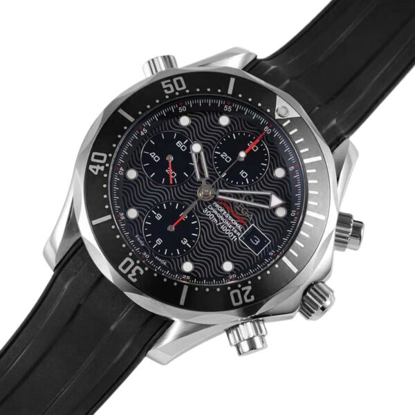 Seamaster Diver 300m Chronograph Black Dial on Rubber Strap - Image 3