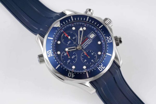 Seamaster Diver 300m Chronograph Blue Dial on Rubber Strap - Image 3
