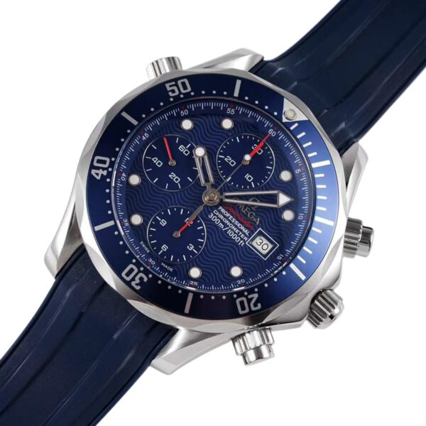 Seamaster Diver 300m Chronograph Blue Dial on Rubber Strap - Image 5