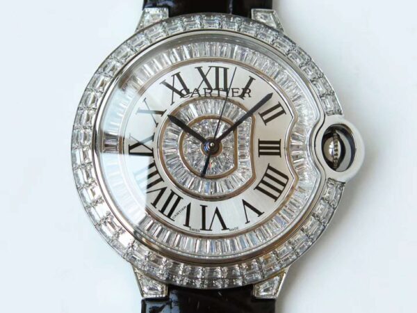 Ballon Bleu de Cartier 42mm White Dial with Diamonds in Rose Gold - Image 3