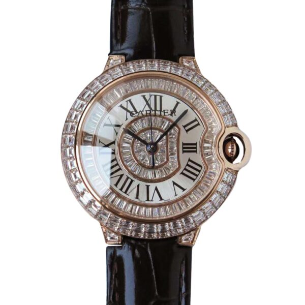 Ballon Bleu de Cartier 42mm White Dial with Diamonds in Rose Gold
