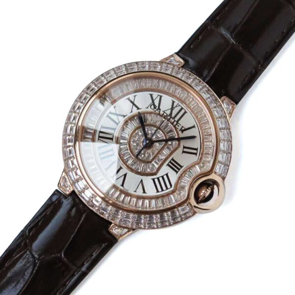 Ballon Bleu de Cartier 42mm White Dial with Diamonds in Rose Gold - Image 2
