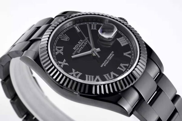 Datejust 41 Black Dial with Roman Markers in PVD Black - Image 5