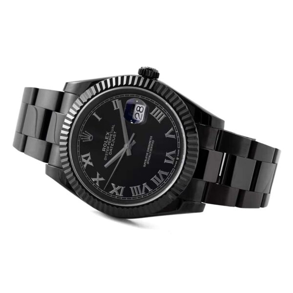 Datejust 41 Black Dial with Roman Markers in PVD Black - Image 4