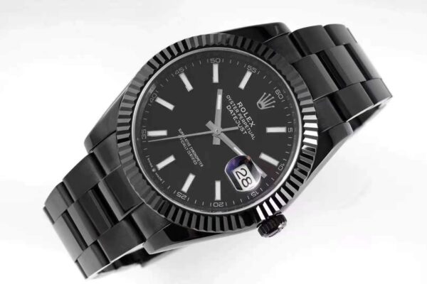 Datejust 41 Black Dial with Stick Markers in PVD Black - Image 2
