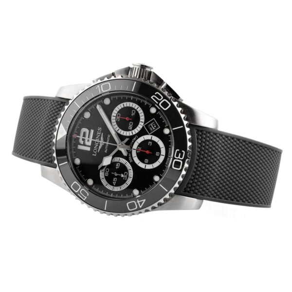 Hydroconquest Black Dial on Rubber Strap - Image 9