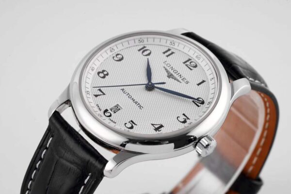 Master Collection White Dial on Black Leather Strap - Image 4