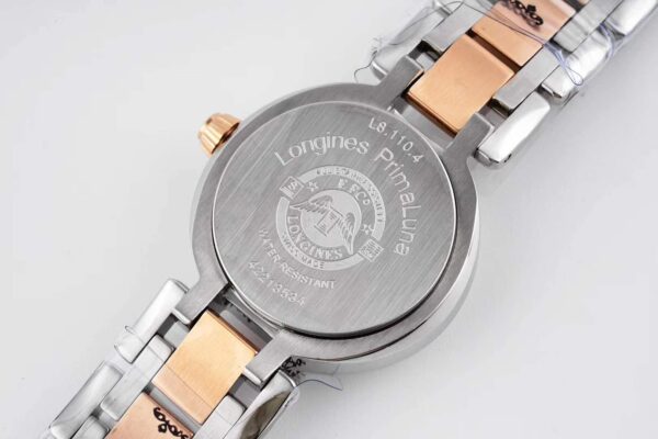 Primaluna MOP White Dial with Diamond Markers in Rose Gold - Image 7