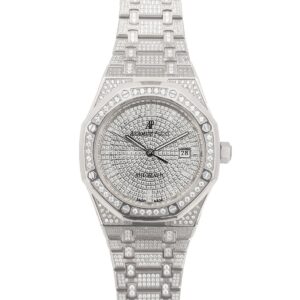 Royal Oak 41mm 15402 Full Diamond Paved In White Gold on Bracelet