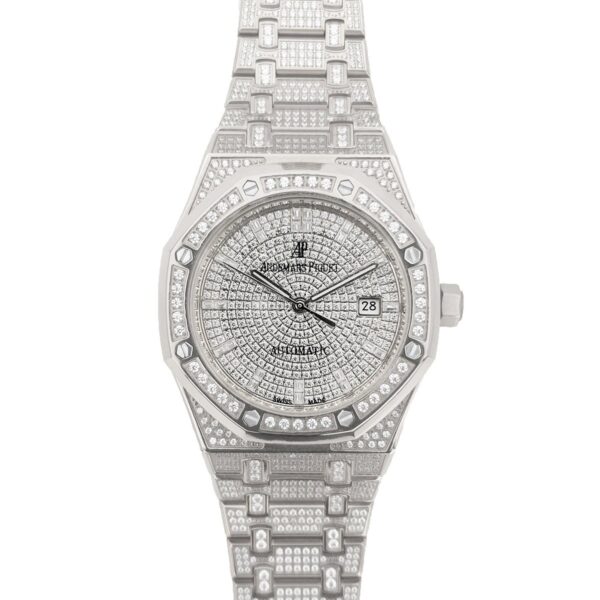 Royal Oak 41mm 15402 Full Diamond Paved In White Gold on Bracelet