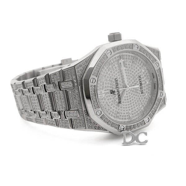 Royal Oak 41mm 15402 Full Diamond Paved In White Gold on Bracelet - Image 3