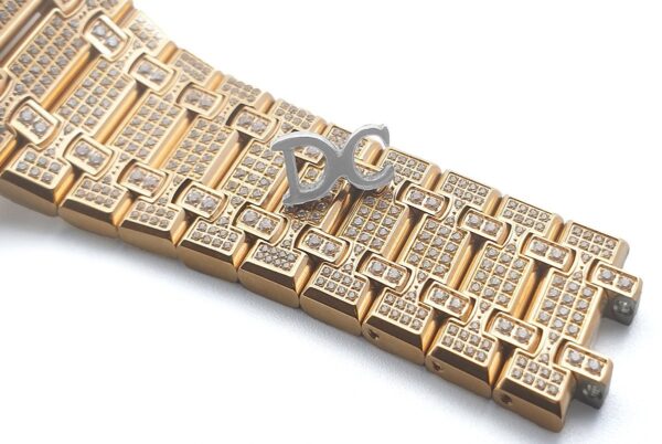 Royal Oak 41mm 15402OR Full Diamond Paved In Pink Gold on Bracelet - Image 7