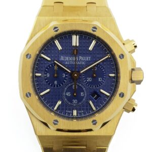 Royal Oak Self-Winding Chronograph Blue Dial in Yellow Gold