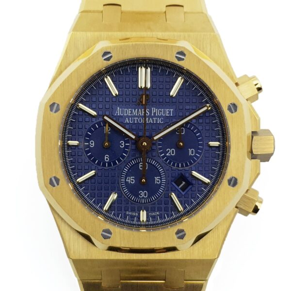 Royal Oak Self-Winding Chronograph Blue Dial in Yellow Gold