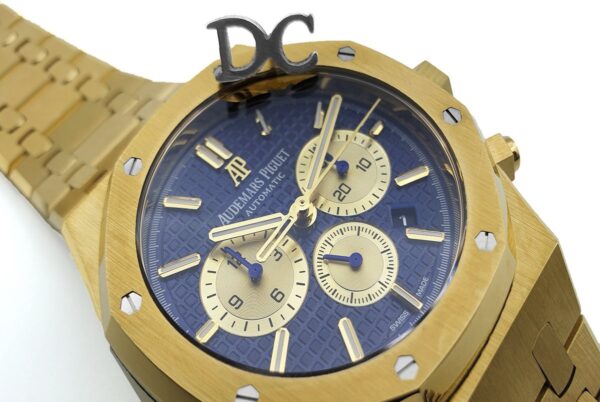 Royal Oak Self-Winding Chronograph Blue/Gold Dial in Yellow Gold - Image 2