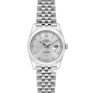 Datejust 41 126334 Silver Dial Stick Markers in White Gold
