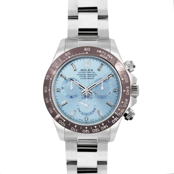 Daytona 116506 Platinum Ice Blue Dial with Diamond Markers