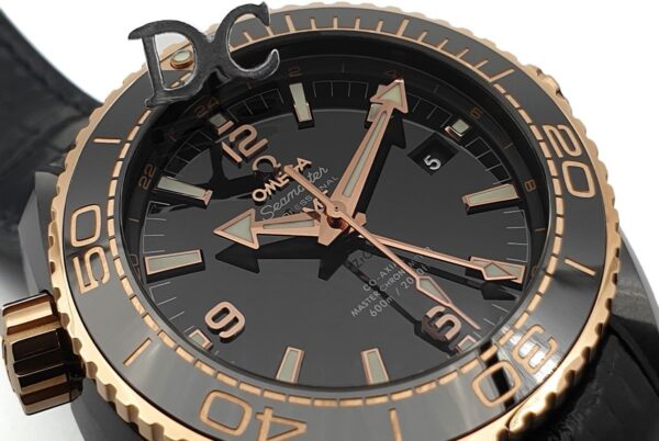 Seamaster Planet Ocean GMT “Deep Black” Gold Ceramic - Image 4