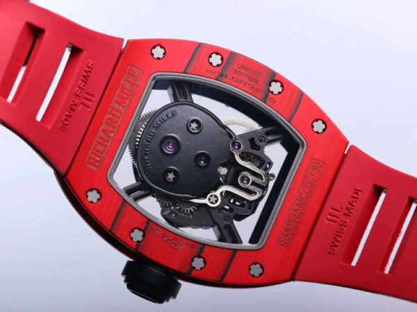 RM 052-01 Tourbillon Black Skull in Red NTPT Carbon - Image 6