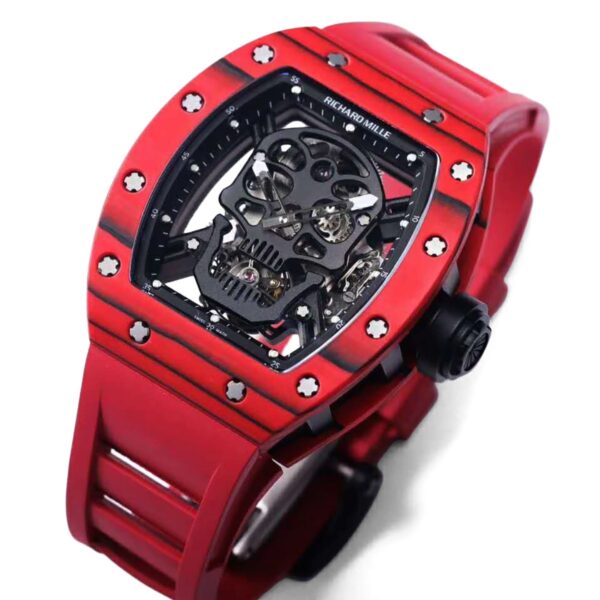 RM 052-01 Tourbillon Black Skull in Red NTPT Carbon - Image 2