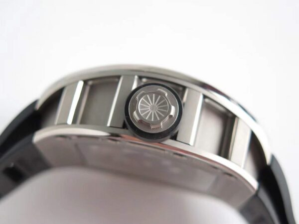 RM 052-01 Tourbillon Skull in Titanium on Black Rubber Strap - Image 7