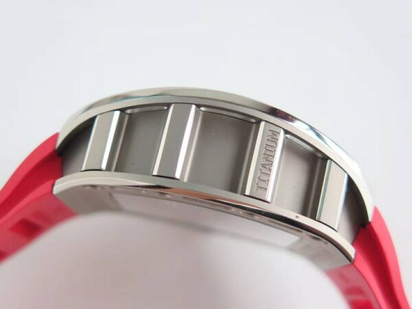 RM 052-01 Tourbillon Skull in Titanium on Red Rubber Strap - Image 5