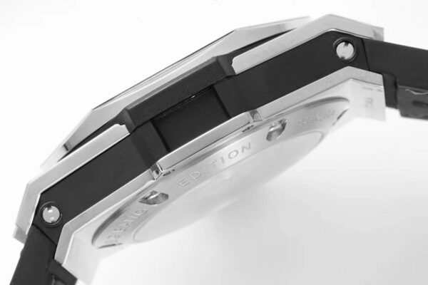Big Bang Unico Sang Bleu in Steel on Brown Leather Strap - Image 9
