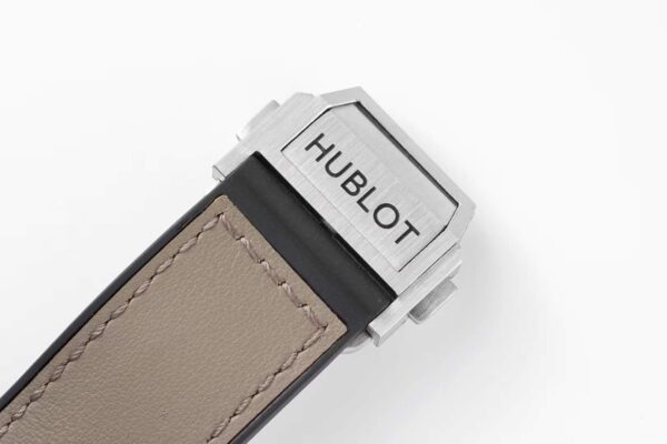 Big Bang Unico Sang Bleu in Steel on Brown Leather Strap - Image 7