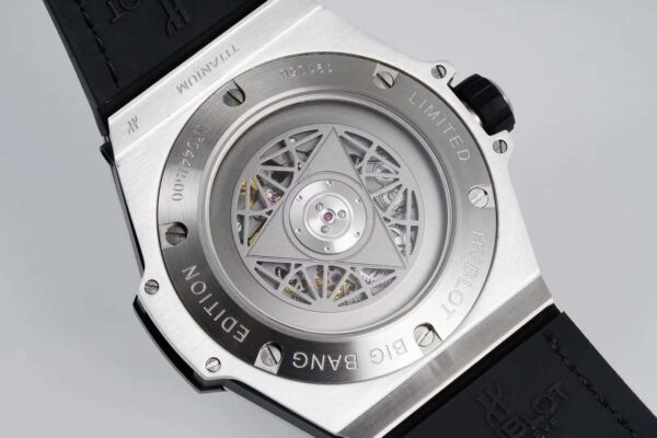 Big Bang Unico Sang Bleu in Steel on Brown Leather Strap - Image 6
