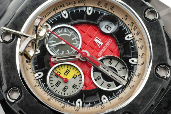 Royal Oak Offshore 26290IO 44mm Ceramic JF Black/Red Dial on Black Leather Strap A3126 - Image 3