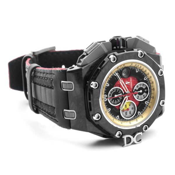 Royal Oak Offshore 26290IO 44mm Ceramic JF Black/Red Dial on Black Leather Strap A3126 - Image 5