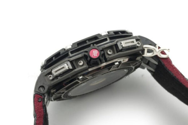 Royal Oak Offshore 26290IO 44mm Ceramic JF Black/Red Dial on Black Leather Strap A3126 - Image 6