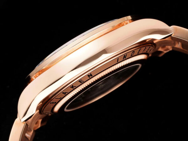 Blaken Daytona Skeleton Dial with Rainbow Diamond Bezel in Rose Gold - Image 5