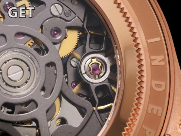 Blaken Daytona Skeleton Dial with Rainbow Diamond Bezel in Rose Gold - Image 8