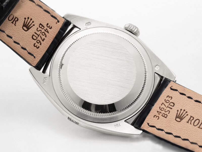 Day-Date 40 Silver Dial in White Gold on Leather Strap - Image 8