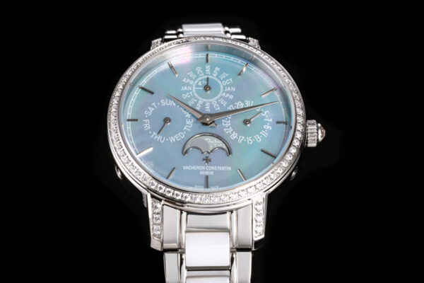 Traditionelle Perpetual Calendar Ultra-Thin 4305T/000G-B948 Blue Dial in White Gold on Bracelet - Image 5