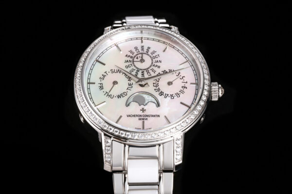Traditionelle Perpetual Calendar Ultra-Thin 4305T/000G White Dial in White Gold on Bracelet - Image 5