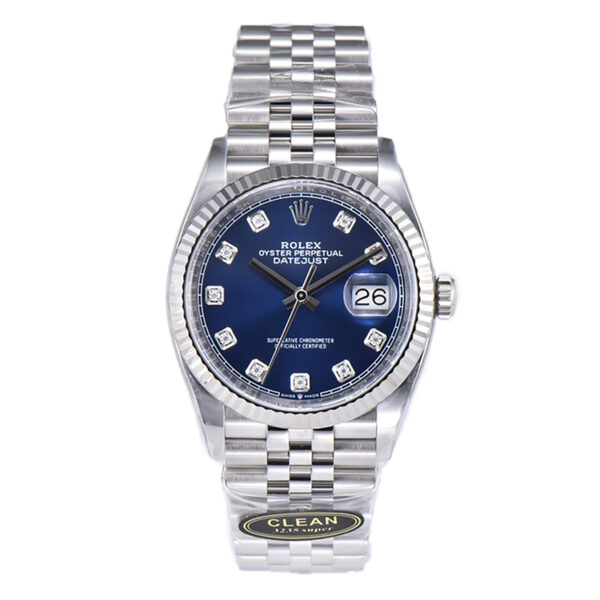 Datejust 36 126234 Bright Blue Dial with Diamond Marker in Steel in Jubilee Bracelet