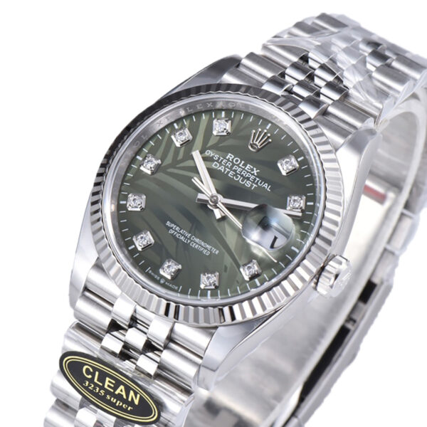 Datejust 36 126334 Olive Green Dial with Diamond Marker on Jubilee Bracelet - Image 2