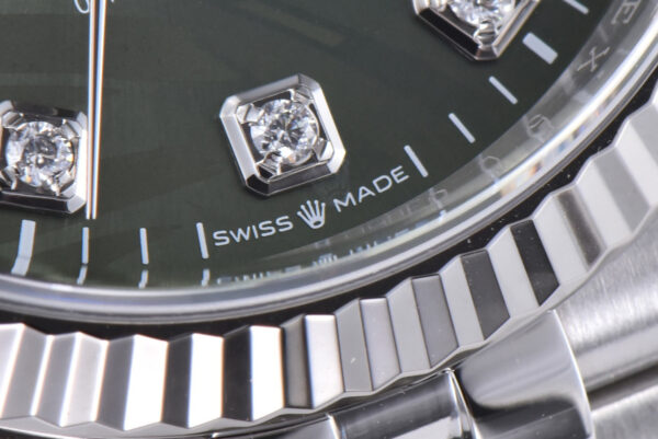 Datejust 36 126334 Olive Green Dial with Diamond Marker on Jubilee Bracelet - Image 6