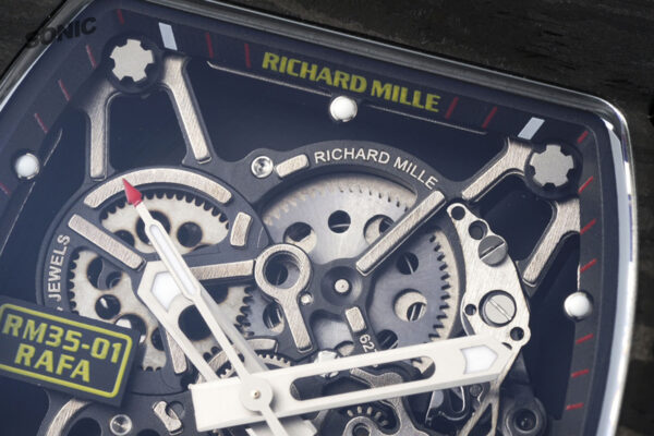 RM 035-01 Rafael Nadal NTPT Carbon on Grey Nylon Strap (Sonic) - Image 4