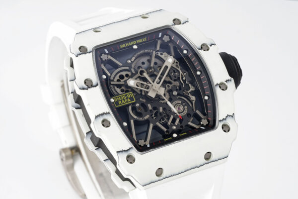 RM 035-01 Rafael Nadal White NTPT on White Rubber Strap (Sonic) - Image 2