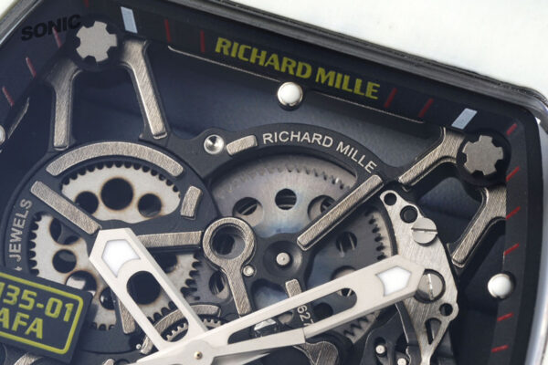 RM 035-01 Rafael Nadal White NTPT on Red Rubber Strap (Sonic) - Image 4