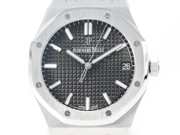 Royal Oak 41mm 15500 SS ZF 1:1 Best Edition Black Textured Dial on SS Bracelet SA4302 Super Clone V3 - Image 2