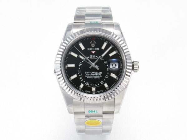 Sky-Dweller 326934 904L SS ZF 1:1 Best Edition Black Dial on SS Bracelet A2824 - Image 2