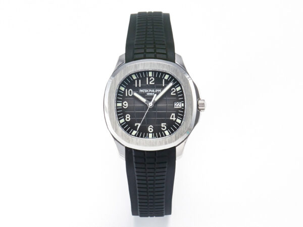 Aquanaut 5167A SS ZF 1:1 Best Edition Black Dial on Black Rubber Strap A324 Super Clone（New clasp）
