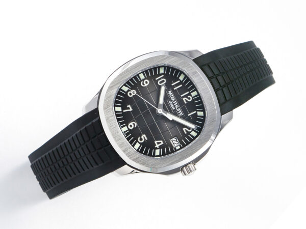 Aquanaut 5167 40mm SS 3KF 1:1 Best Edition Black Dial on Black Rubber Strap A330 Super Clone V3 - Image 5